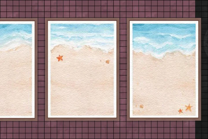 Summer beach wall art