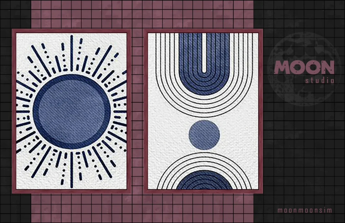 Boho blue wall art #3