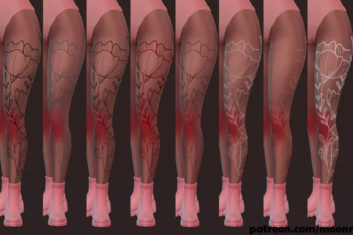 moonmoonsim botanica female tattoo