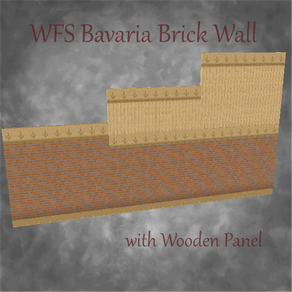 WFS Bavaria Brick Wall with Wooden Panel