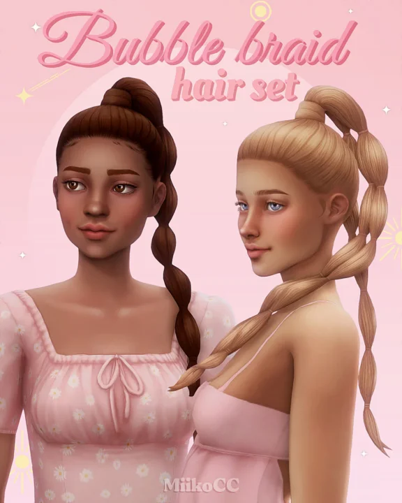Bubble braid hair set