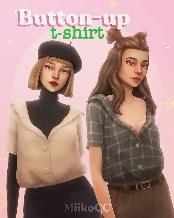 Button-up t-shirt