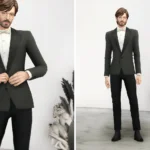 Bow-tie Suit Set for Male