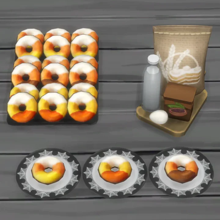 Spooky Candy Corn Doughnuts Recipe