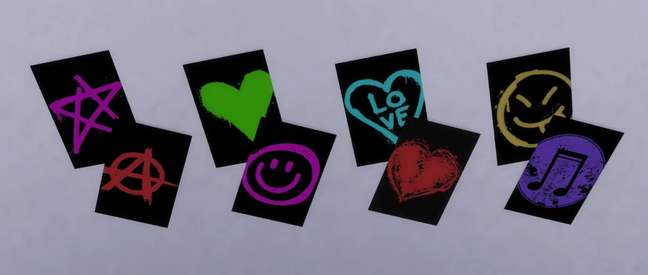 Grunge colorful posters set