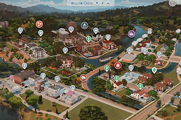 🌍Save files - Renovation Willow Creek retro vintage Family lot 👷‍♀️