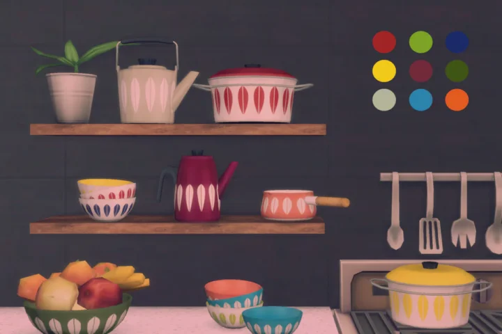 Cathrineholm Lotus inspired kitchen decors