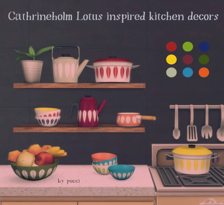 Cathrineholm Lotus inspired kitchen decors