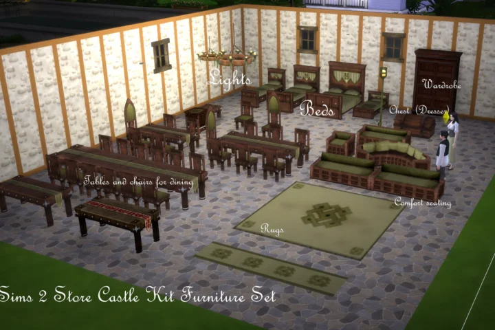 Sims2Store Castle Kit Furniture conversions & edits