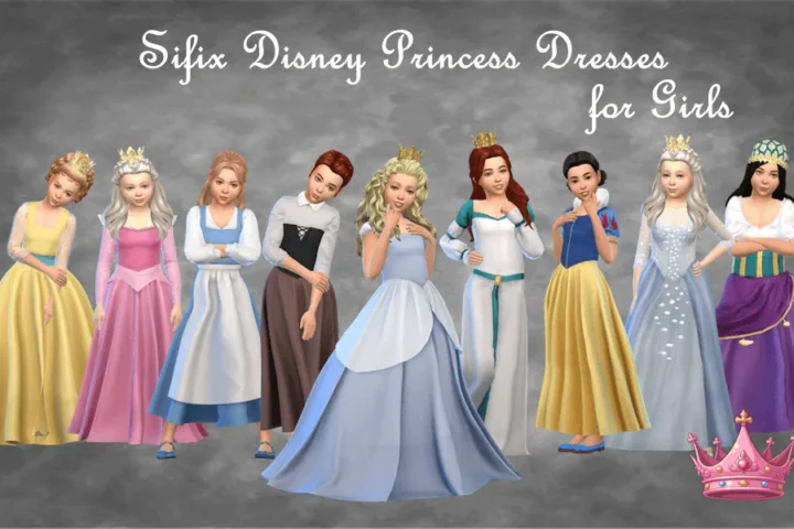 Sifix Disney Princess Dresses for Girls