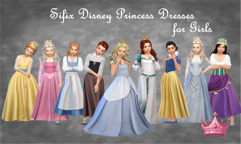 Sifix Disney Princess Dresses for Girls