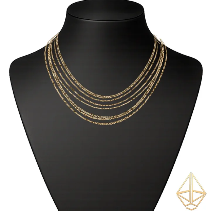 Aurum - female small chains necklace v2