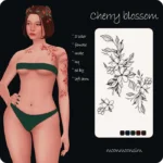 moonmoonsim cherry blossom female tattoo