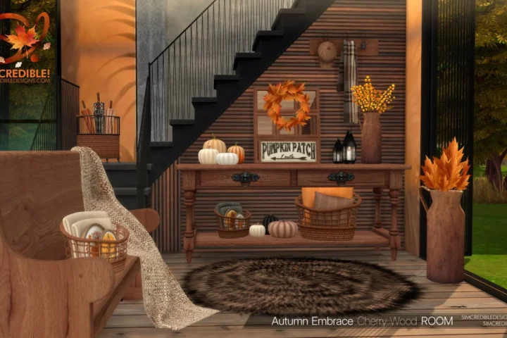 Autumn Embrace Entrance Cherry Wood -Room 🏵️🍂