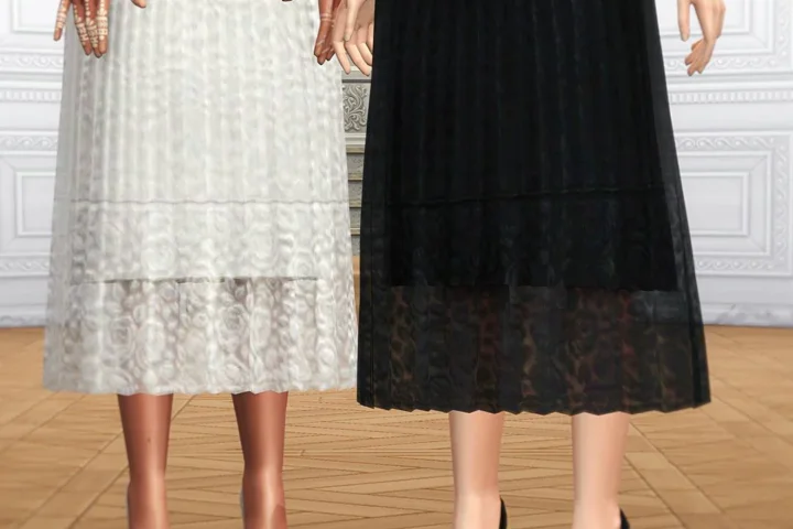 JENNA Chiffon Midi Skirt