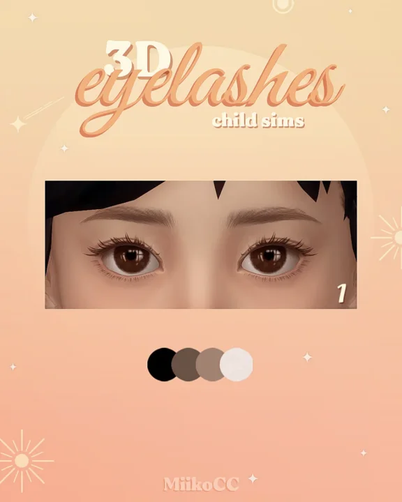 Eyelashes for child sims