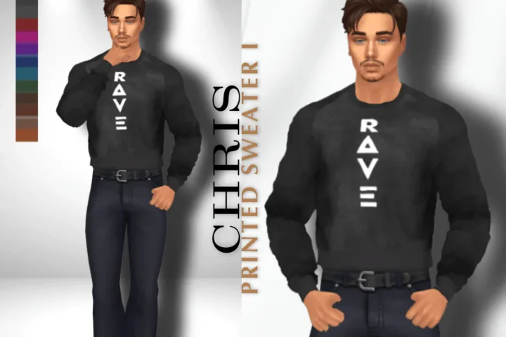 CHRIS PRINTED SWEATER 1