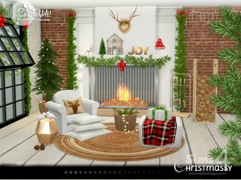 Christmassy Fireplace + extras 🤶