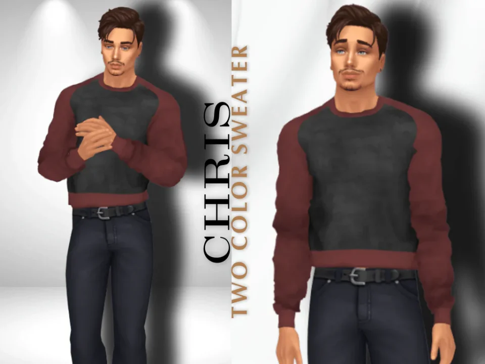CHRIS TWO COLOR SWEATER