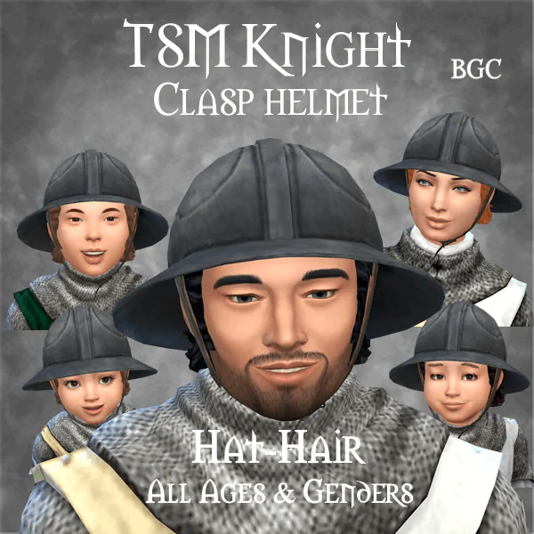 TSM Helmet Clasp with Hair Attached