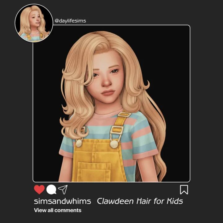 Clawdeen Hair for Kids (daylifesims)
