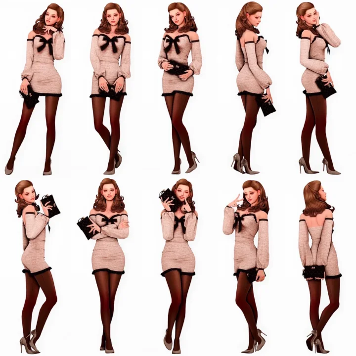 Acha Clutch Bag poses