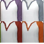 Half Sleeve Henley-Neck Raglan T-shirt 2017