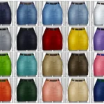 High-rise Denim Skirts 2017