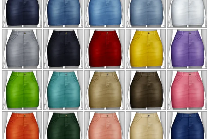 High-rise Denim Skirts 2017