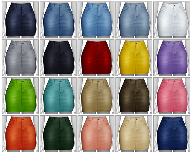 High-rise Denim Skirts 2017