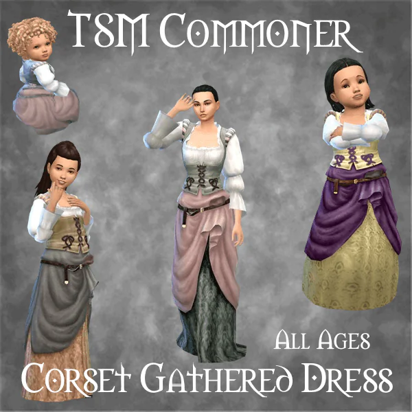 TSM Commoner Corset Gathered Dress - for all ages