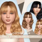 SONYASIMS - COTTON HAIR (2 STYLES INCLUDED WITH AND WITHOUT BANGS)