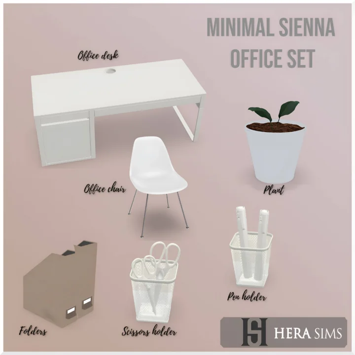 Minimal Sienna office set
