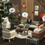 Stylish-Wood Living Room CC PACK