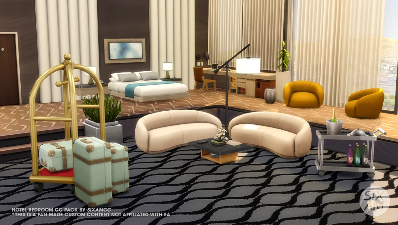 Hotel Bedroom CC Pack