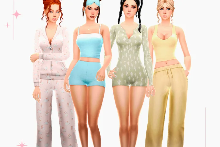 Woman Button-Up Top - Rose - Version 1