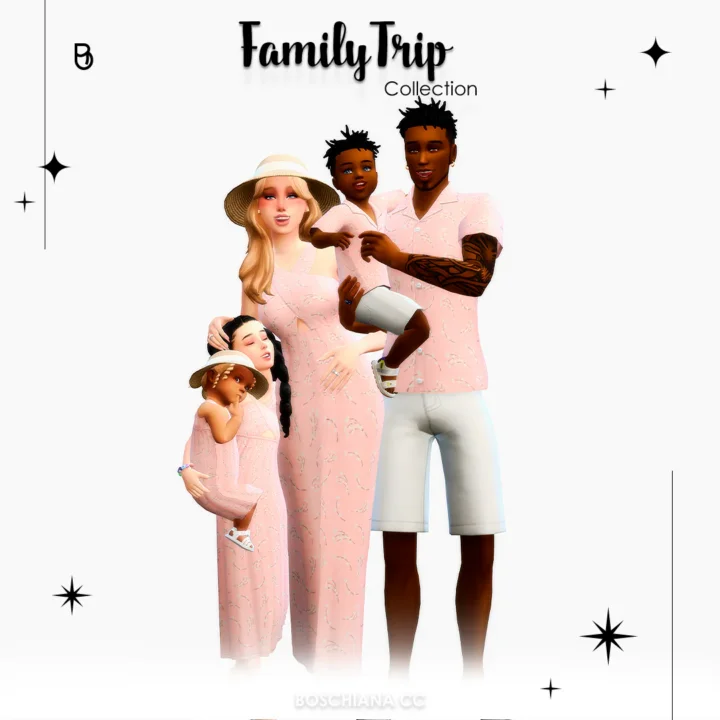 Child Brown Hat - Family Trip Outfits - 3 versions