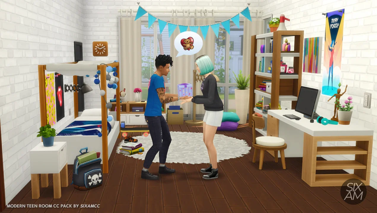 Modern Teen Bedroom CC Pack