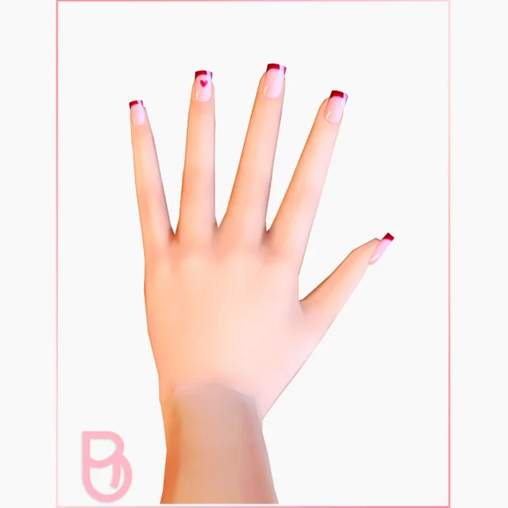 Woman Nails - Heart