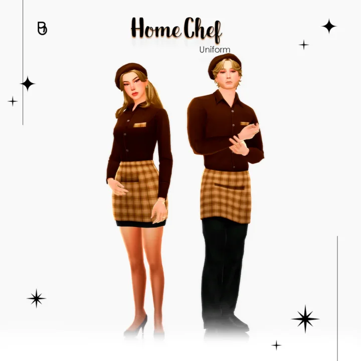 Man Chef Uniform - Long Sleeves - Version 4