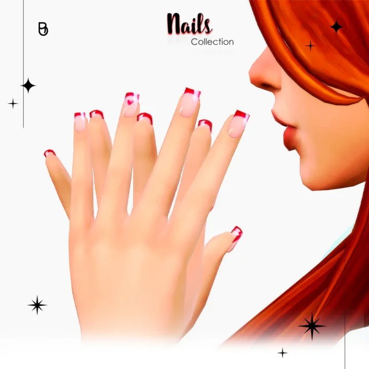 Woman Nails - Heart light