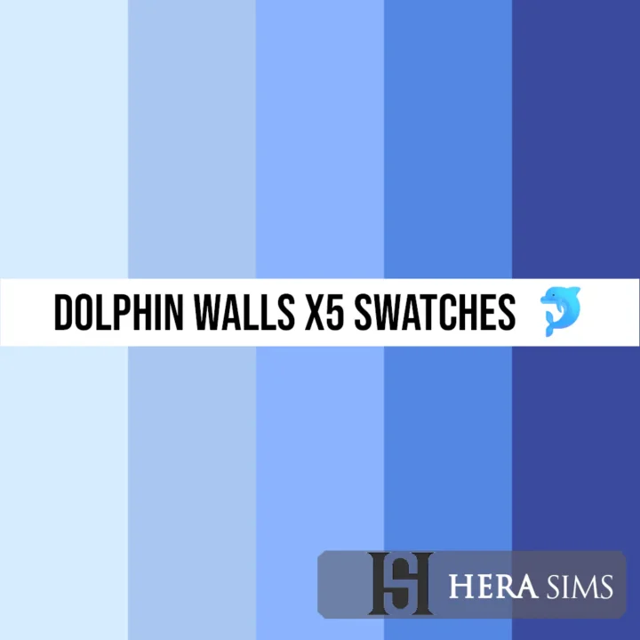 Dolphin blue - wall set