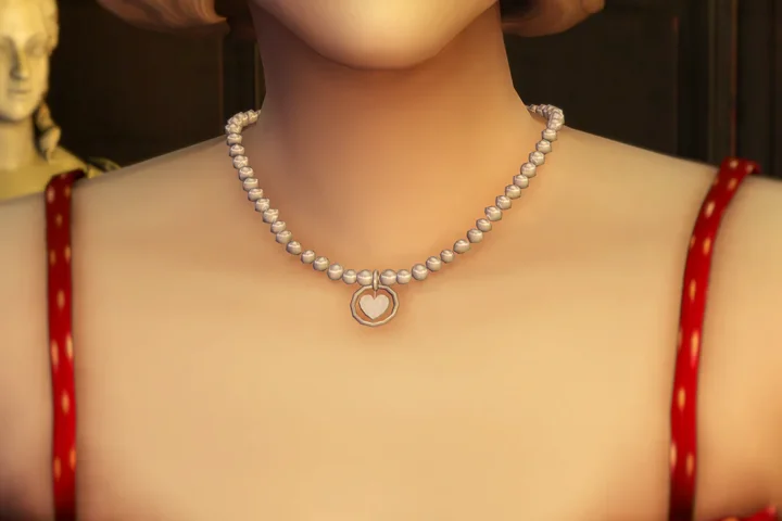 Princess of X - Pearl Heart Necklace