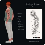 daisy planet female tattoo arm
