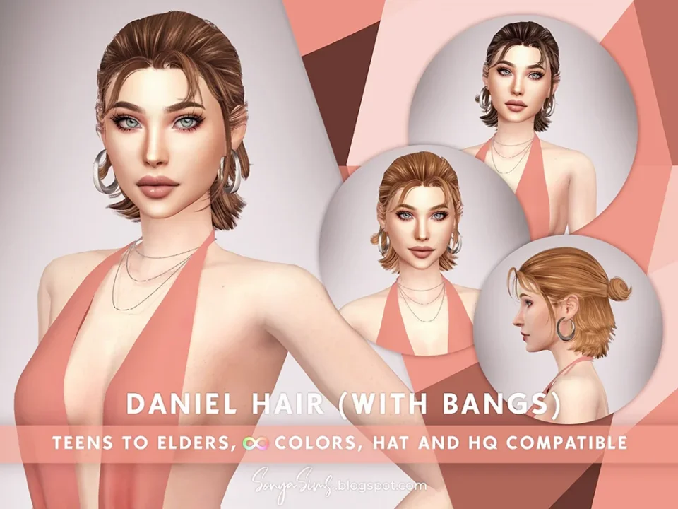 SONYASIMS - DANIEL HAIR FOR FEMALES (WITH BANGS)