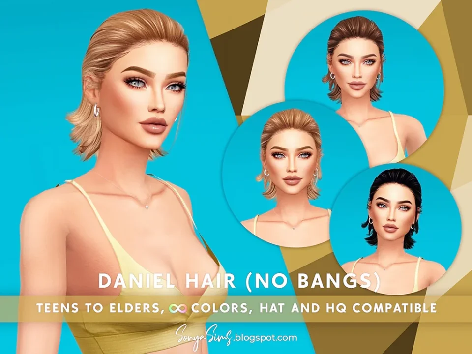 SONYASIMS - DANIEL HAIR FOR FEMALES (NO BANGS)