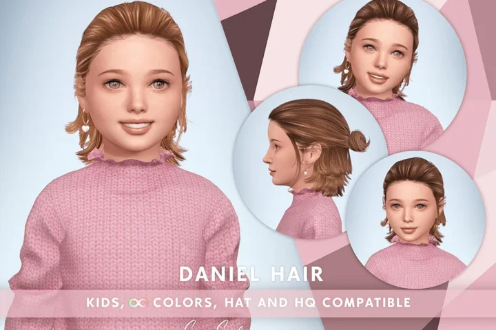 SONYASIMS - DANIEL HAIR FOR FEMALES (NO BANGS) KIDS