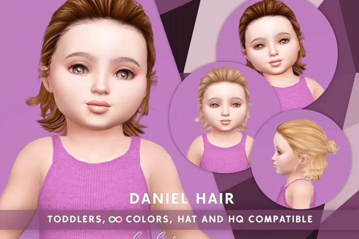 SONYASIMS - DANIEL HAIR FOR FEMALES (NO BANGS) TODDLERS