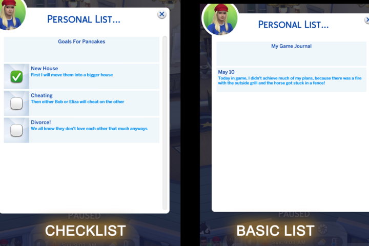 Personal Lists
