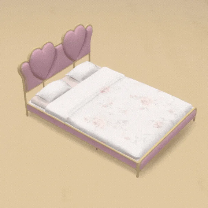 Double Heart Bed